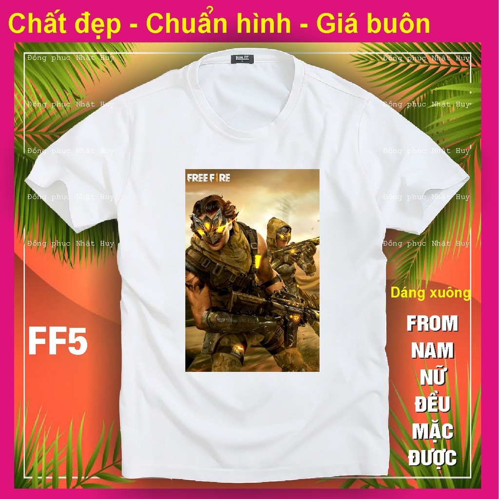 áo thun game Free Fire FF5 ,phông bao đổi trả,chất đẹp