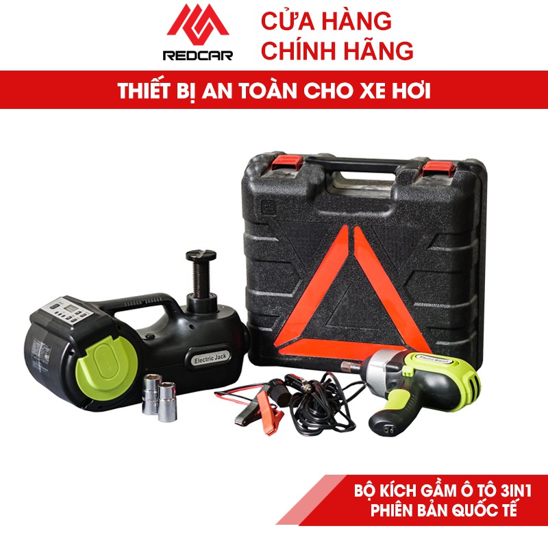 Bộ nâng kích gầm điện xe ô tô kèm dụng cụ tháo lắp và bơm xe CX2, Kết nối với nguồn điện 12V, Bảo hành 12 tháng