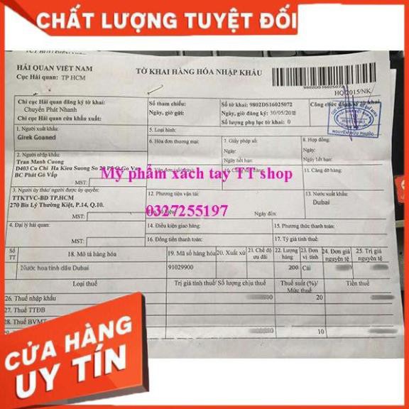 [Hàng chính hãng xách tay_free ship]Nước hoa nữ - tinh dầu nước hoa Dubai lưu hương 8h kèm hộp