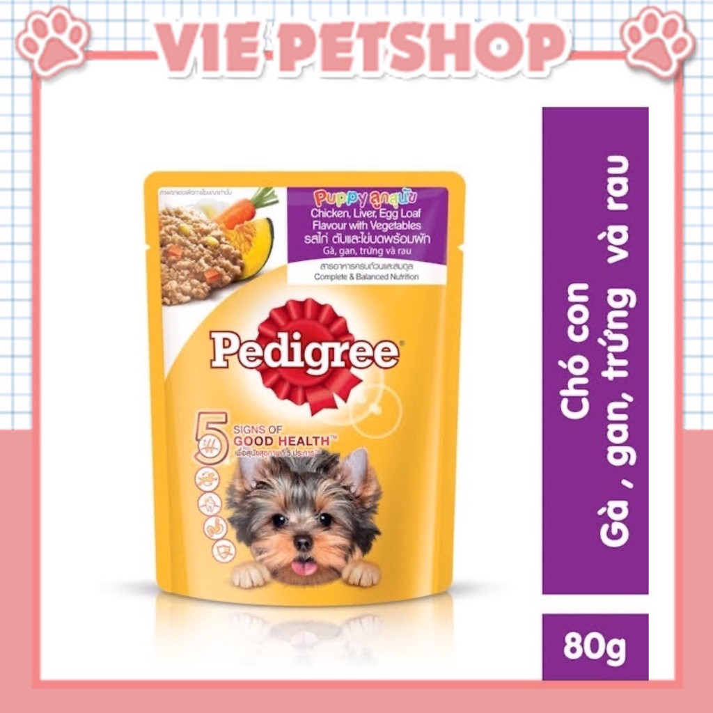 [TIẾT KIỆM] COMBO 3 Gói Pate Sốt cho Cún PEDIGREE Gói 85Gr | Vie PETSHOP