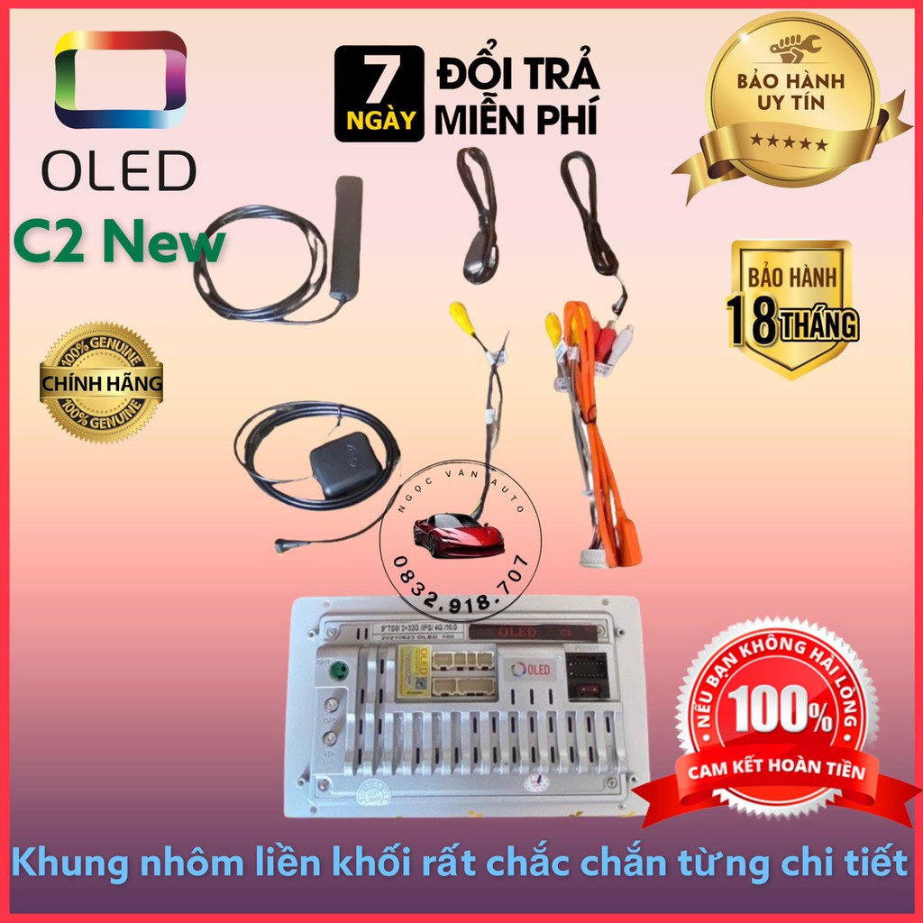 Màn Hình Android OLED C2 Theo Xe Mirage + Attrage 2014 - 2021, 9 inch kèm dưỡng và jack zin theo xe .