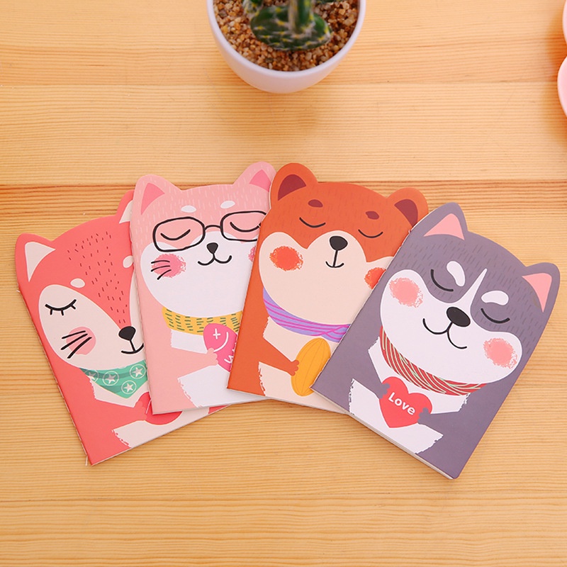 Combo 4 Sổ note mini HÌNH THÚ siêu cute, không gây loá mắt tiện lợi (40trang)