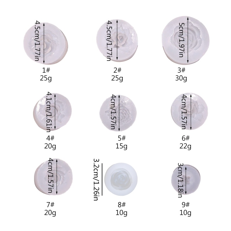 Sa Khuôn Silicone Làm Móc Khóa Hình Bông Hoa DIY