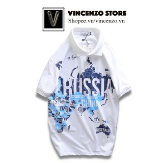 Áo thun nam tay ngắn đẹp có cổ polo Marc Russia cao cấp mới | Áo polo man Vincenzo Store