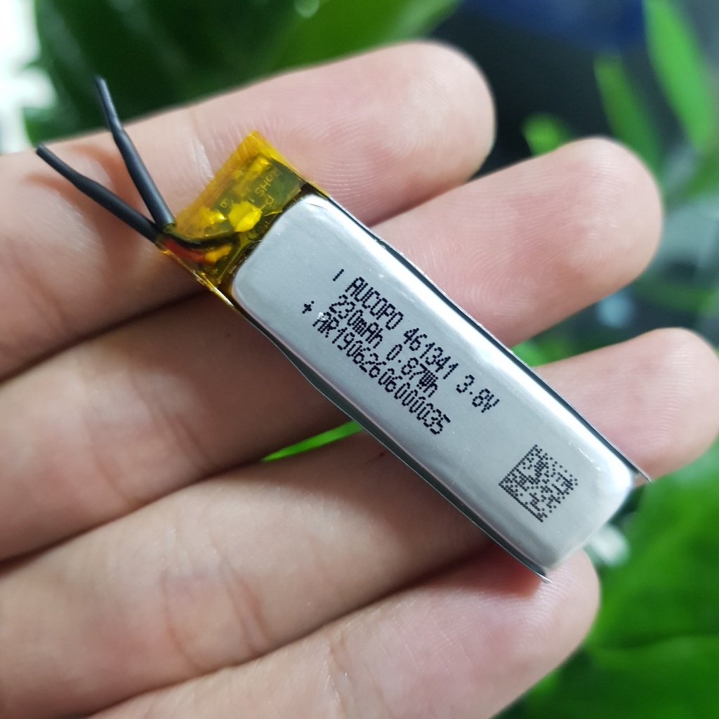 Pin 3.7v 230mAh 41x13x4.6MM 461341Hãng AUCOPO chế đồ DIY siêu tiện Pin 3.8V