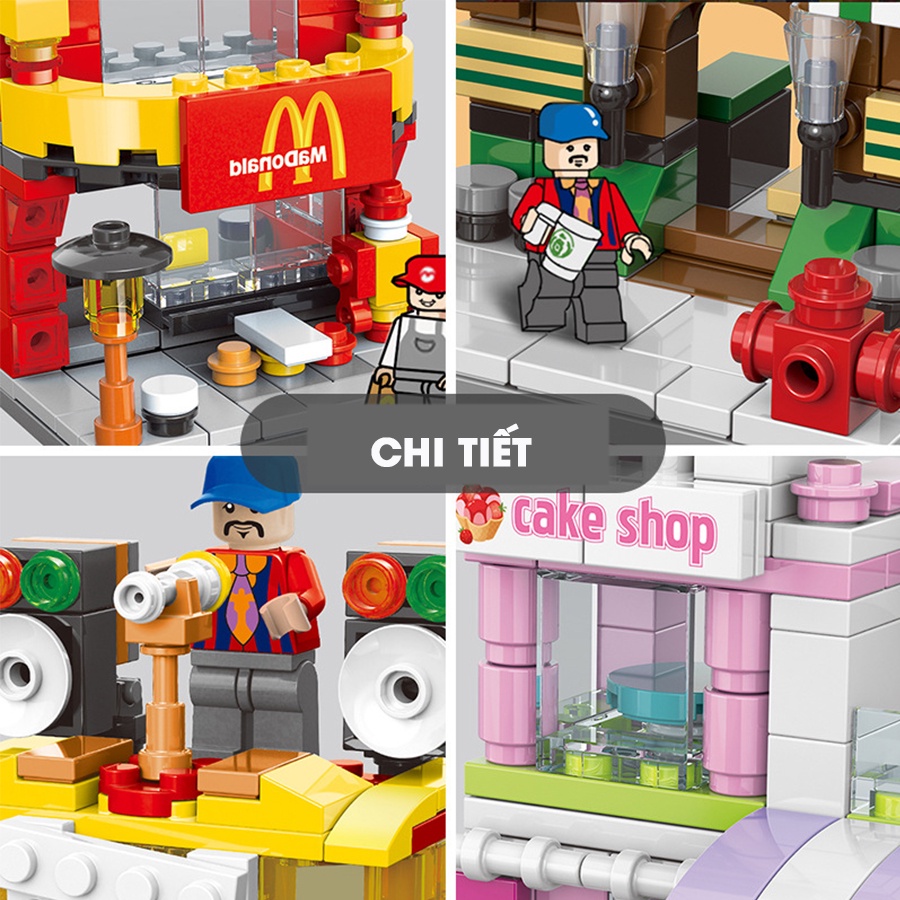 Lego Lắp Ráp Cửa Hàng, Lắp Ghép Thông Minh, Dễ Thương, Độc Đáo Cho Bé