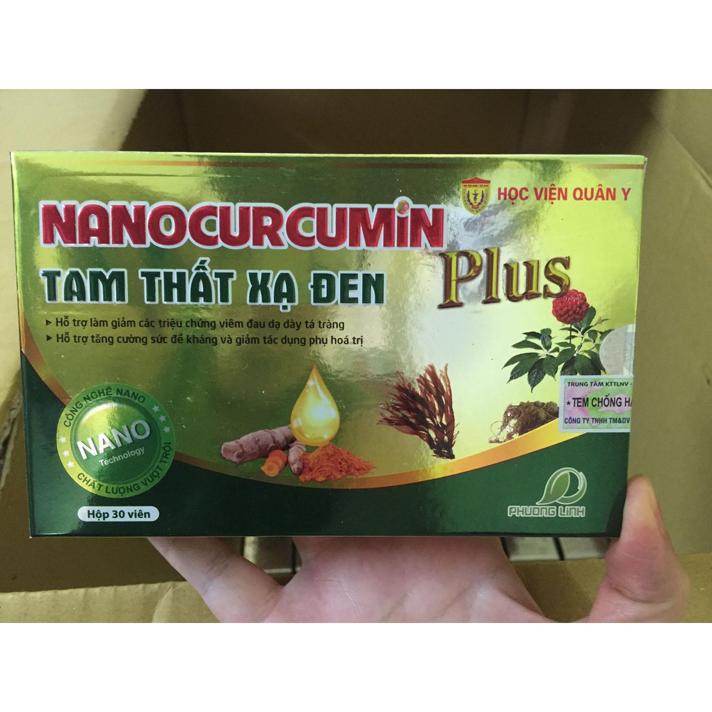 Nano curcumin tam thất xạ đen plus Học viện quân y