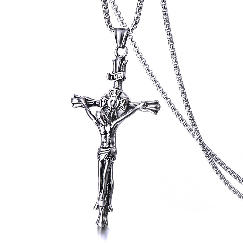 Dây chuyền thánh giá khắc Chúa JESUS thời trang nam tính