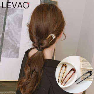 Kẹp Tóc Chữ U Hoạ Tiết Da Báo Duyên Dáng Cho Nữ