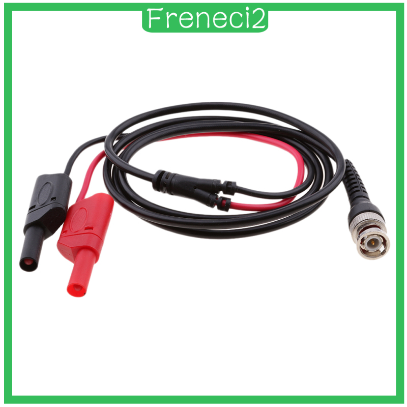 [FRENECI2]BNC Q9 To Dual 4mm Shrouded Banana Plug Test Leads Probe Cable Cord