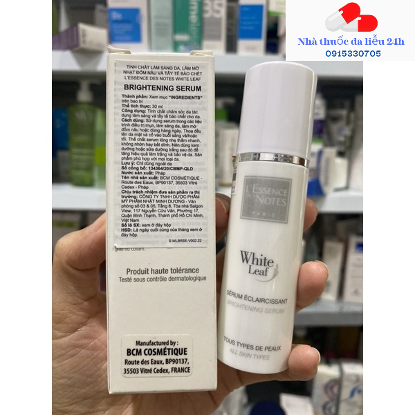 Tinh Chất Làm Sáng Da L'Essence des Notes White Leaf Brightening Serum 30ml - Nhà Thuốc Da liễu 24h