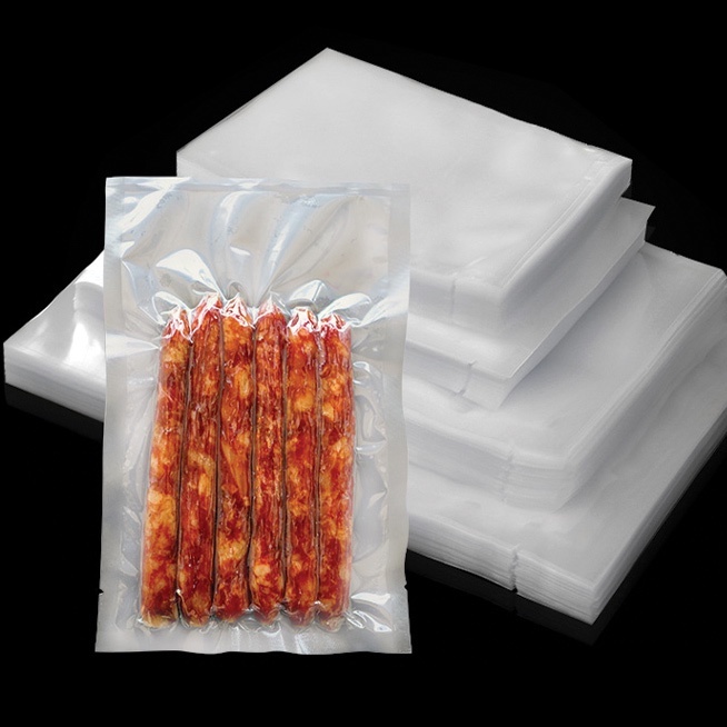 500g Túi hút chân không PA 2 mặt trơn không kén máy đựng thực phẩm khô, tươi, đông lạnh