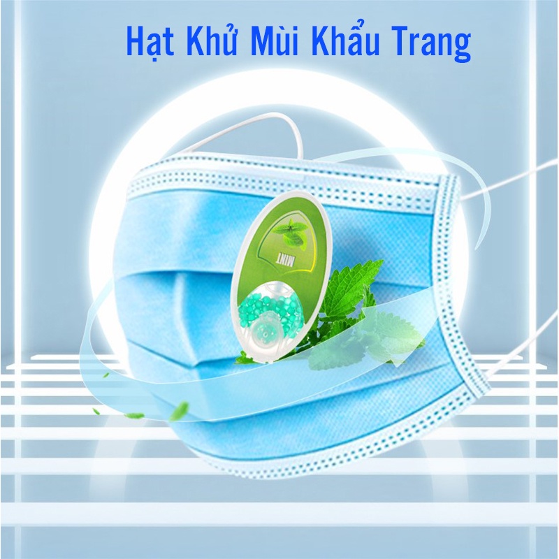 Hạt thơm khẩu trang khử mùi và làm mát không khí Vseat hộp 100 hạt nhiều mùi hương