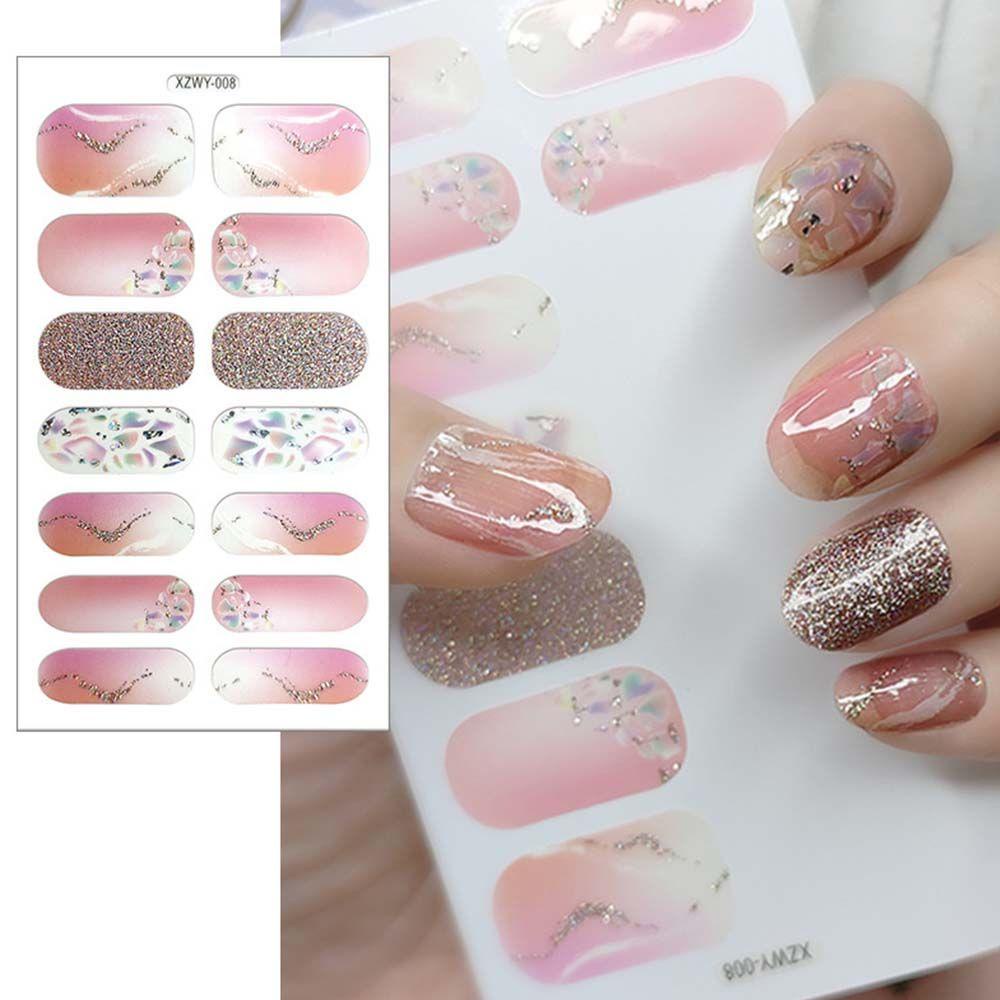 Miếng Dán Trang Trí Móng Tay Màu Đồng Lấp Lánh DIY