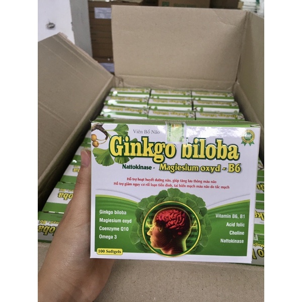 BỔ NÃO GINKGO BILOBA Q10  240mg ( hộp màu xanh)