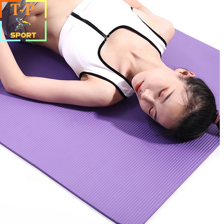 Thảm tập Yoga chống trượt siêu dày siêu êm - Thảm tập Yoga cao cấp cao su non thiên nhiên  - Thảm tập GYM Yoga DÀY 1CM