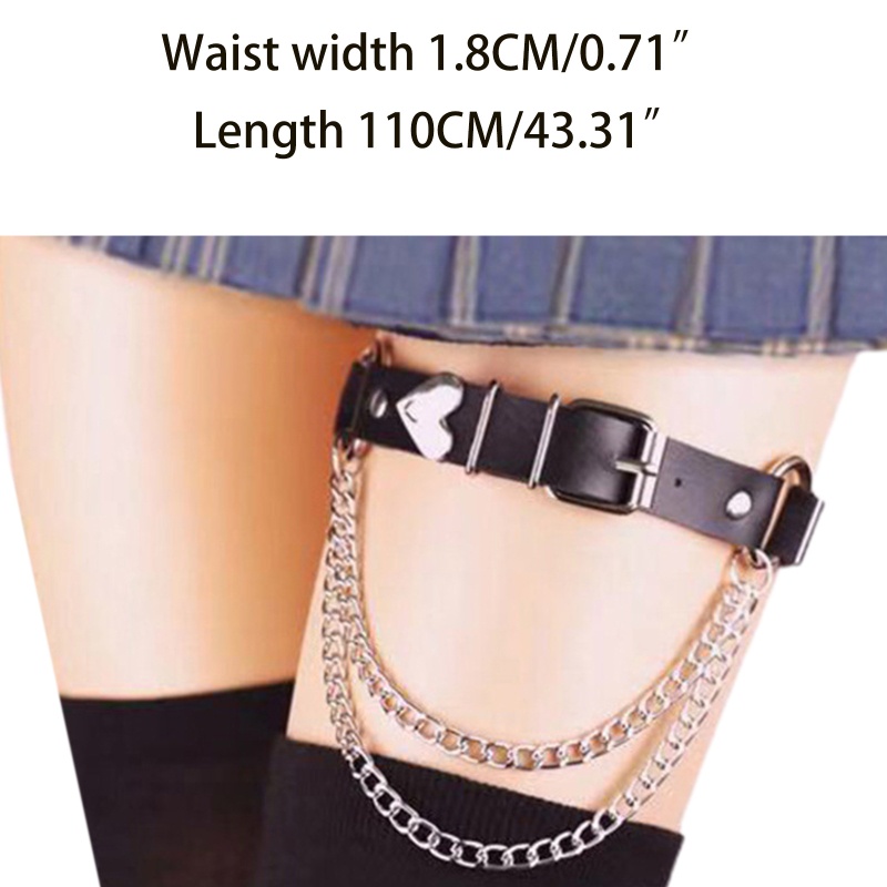 Dây Xích Đeo Hông Nhiều Lớp Phong Cách Gothic Có Thể Điều Chỉnh Cho Nữ