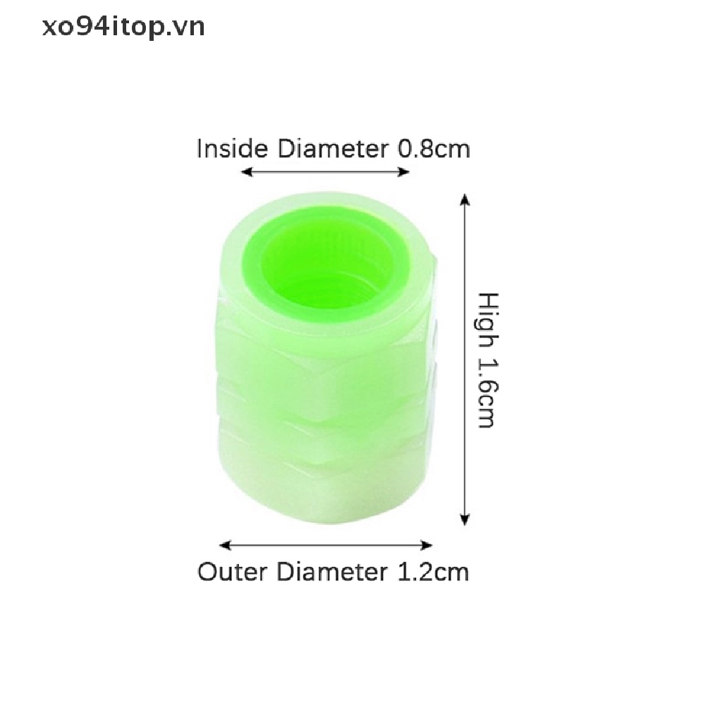 Xoitop Set 4 Nắp Van Lốp Xe Dạ Quang Thông Dụng Cho Xe Hơi Xe Máy Xe Đạp VN