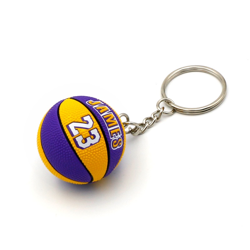 Móc Khóa Hình Cầu Thủ Bóng Rổ Irving Durant James Kobe Curry Phong Cách Đường Phố