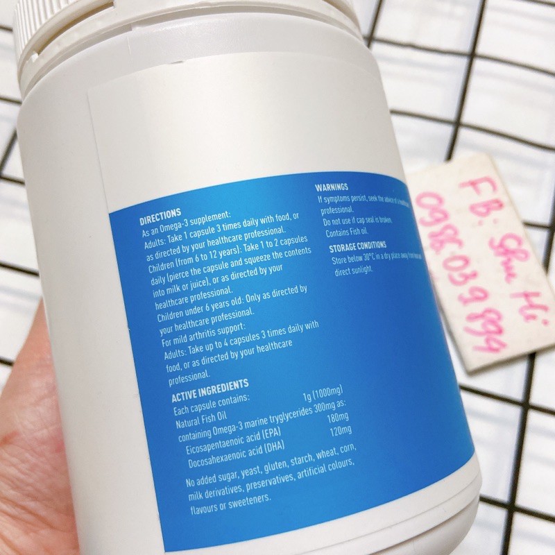 (Mẫu mới) Dầu cá tự nhiên Healthy Care Fish Oil 1000mg Omega 3 400 viên Úc | BigBuy360 - bigbuy360.vn