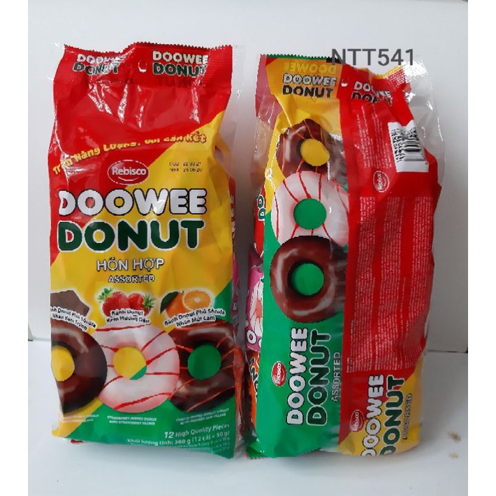 BÁNH DOOWEE DONUT HỖN HỢP I 12 CÁI/BỊCH