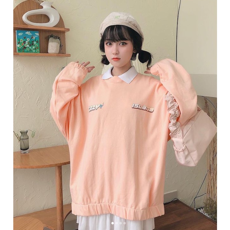 Áo sweater cozy island màu cam