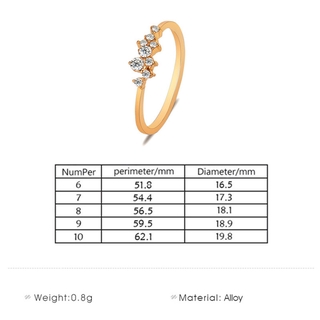 Nhẫn Mạ Vàng 18k Đính Đá Pha Lê