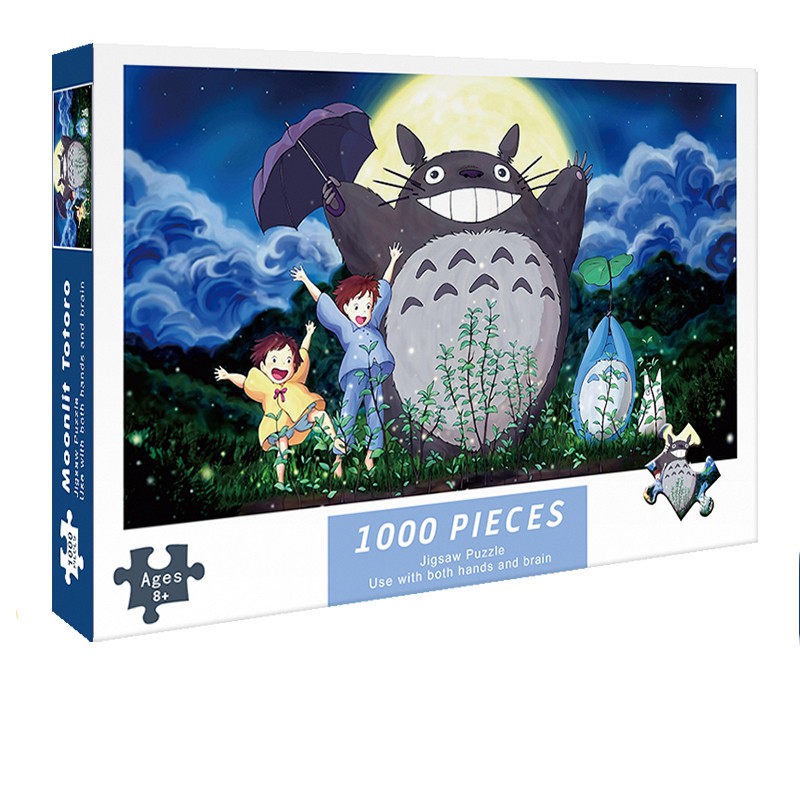 Bộ Tranh Ghép Xếp Hình 1000 Pcs Jigsaw Puzzle Ánh Trăng Totoro Hàng Xóm Của Tôi Bản Cao Cấp-H32