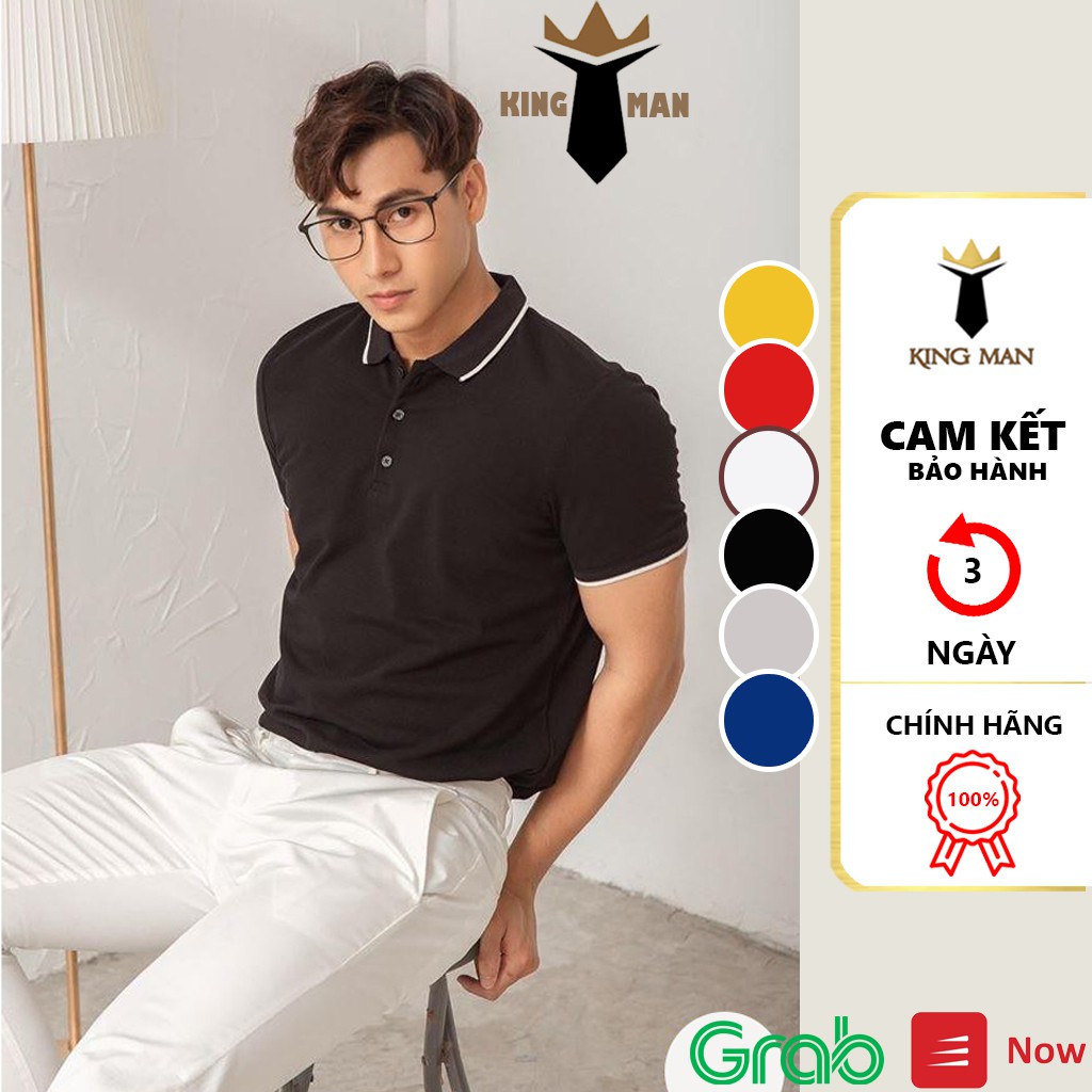 Áo Polo nam nữ, áo thun nam có cổ tay lỡ thời trang công sở Kingman | BigBuy360 - bigbuy360.vn