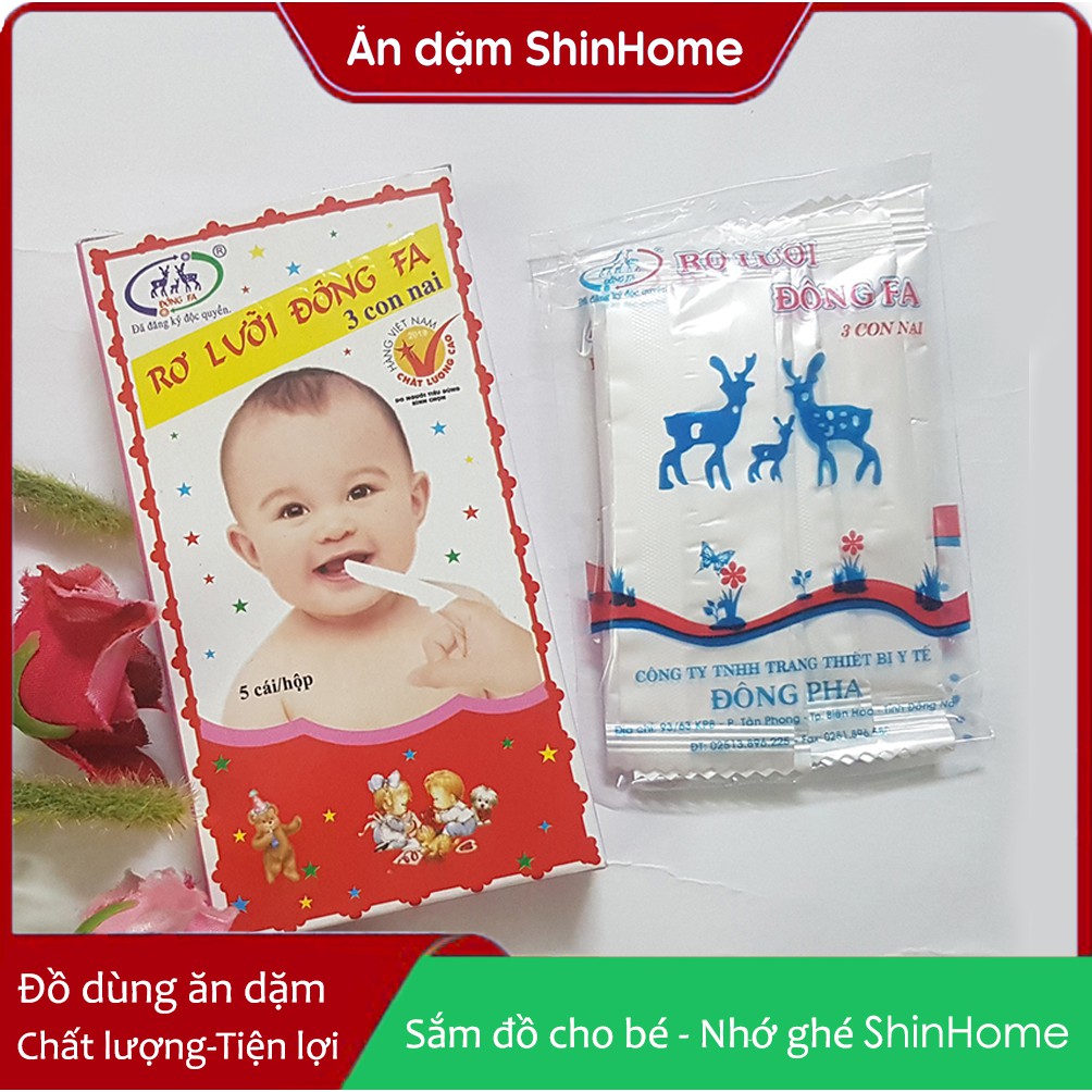 Hộp 5 rơ lưỡi cho bé 3 con nai Đông Fa