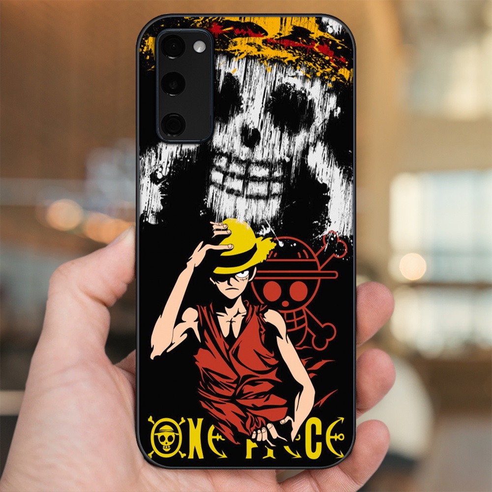 Ốp lưng Samsung S20 FE viền đen in hình Luffy One Piece