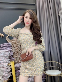 Đầm body nhún eo