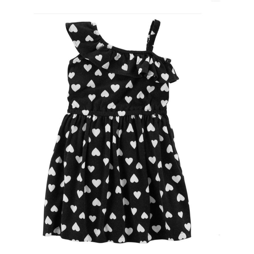 Dress / Đầm thun C'4RT£R hoa sọc bé gái
