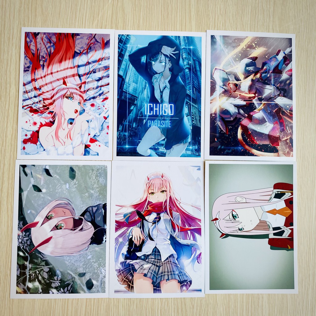 Bộ 20 tấm postcard Darling in the Franxx - Chiến trận người máy