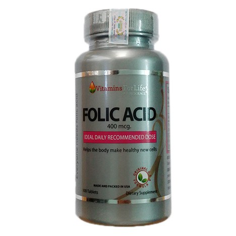 [Thực Phẩm Chức Năng Viên Uống Bổ Sung Acid Forlic Và Sắt]  FORLIC ACID PLUS IRON Vitamins For Life  (100 VIÊN/ HỘP)