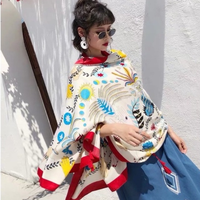 [Hàng Loại 1] Khăn Du Lịch Đi Biển Hoạ Tiết Phong Cách Boho Hoang Dã