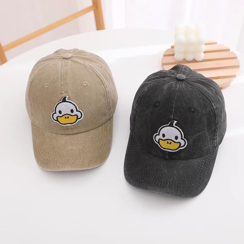 Mũ Lưỡi Trai Che Nắng Thêu Hình Chú Vịt Kiểu Hàn Quốc Dễ Thương Cho Bé