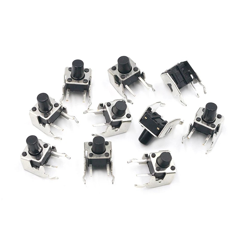 Set 10 công tắc tiếp xúc mini 6x6mm 6*6*4/3/5/6//89/10/12mm với khung đỡ 6x6x4.3mm 5mm 6mm 7mm 8mm 9mm