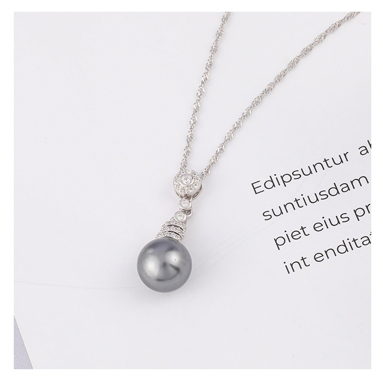 Bộ Trang Sức Ngọc Trai màu đen huyền bí khảm bạc 925 đá zircon sang trọng BNJ211 - Bảo Ngọc Jewelry