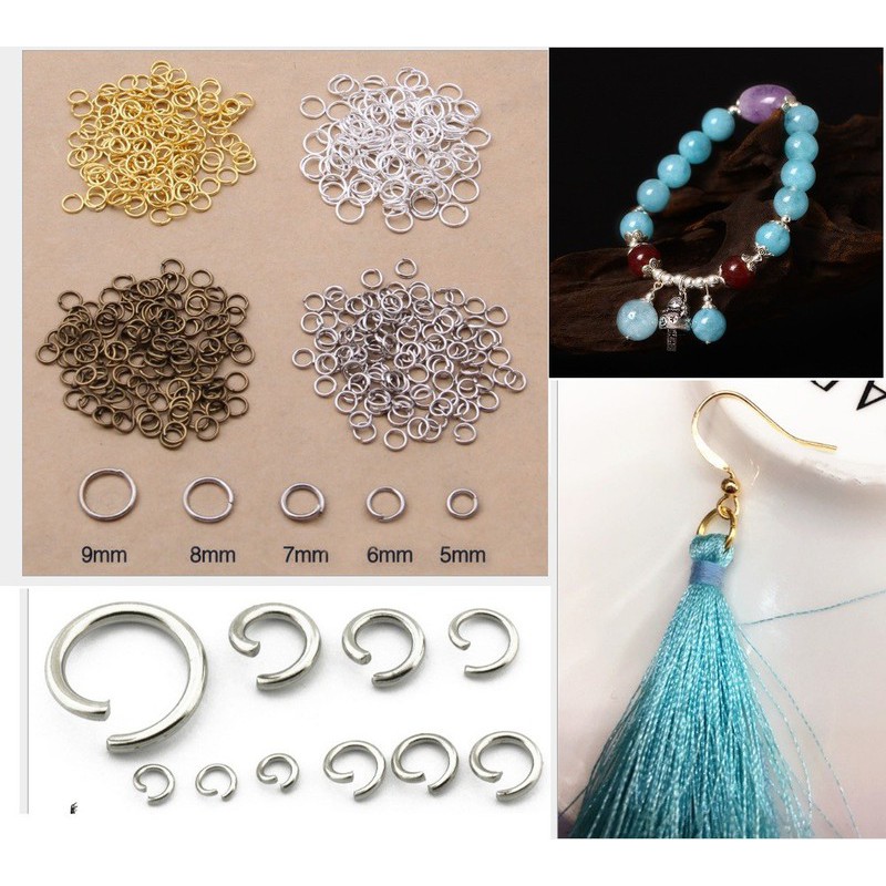 Gói 10gam khoen tròn nối vòng đủ size 4-5-6-8-10mm