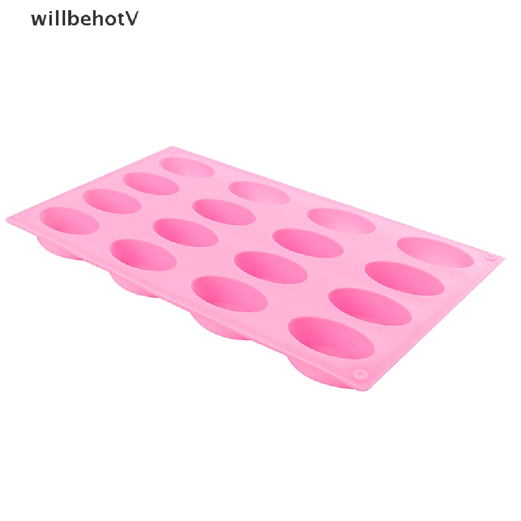 Khuôn Silicone Làm Bánh Xà Phòng 16 Ô Hình Oval