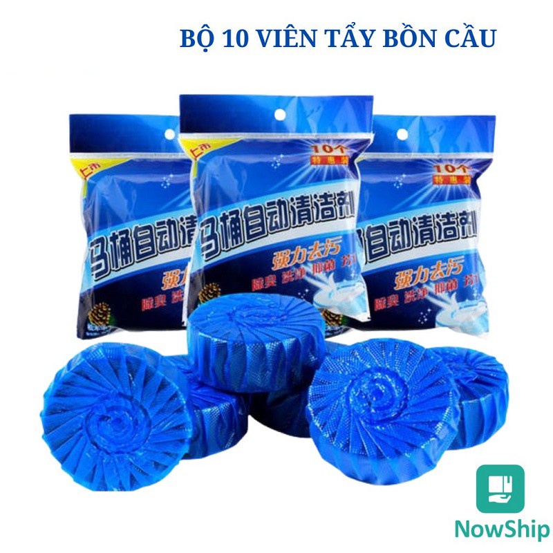 ❌Túi 10 Viên❌ Viên Tẩy Bồn Cầu Diệt Khuẩn Khử Mùi - Viên Thả Bồn Cầu Thế Hệ Mới Tẩy Sạch Vệ Sinh Bám Bẩn 88292