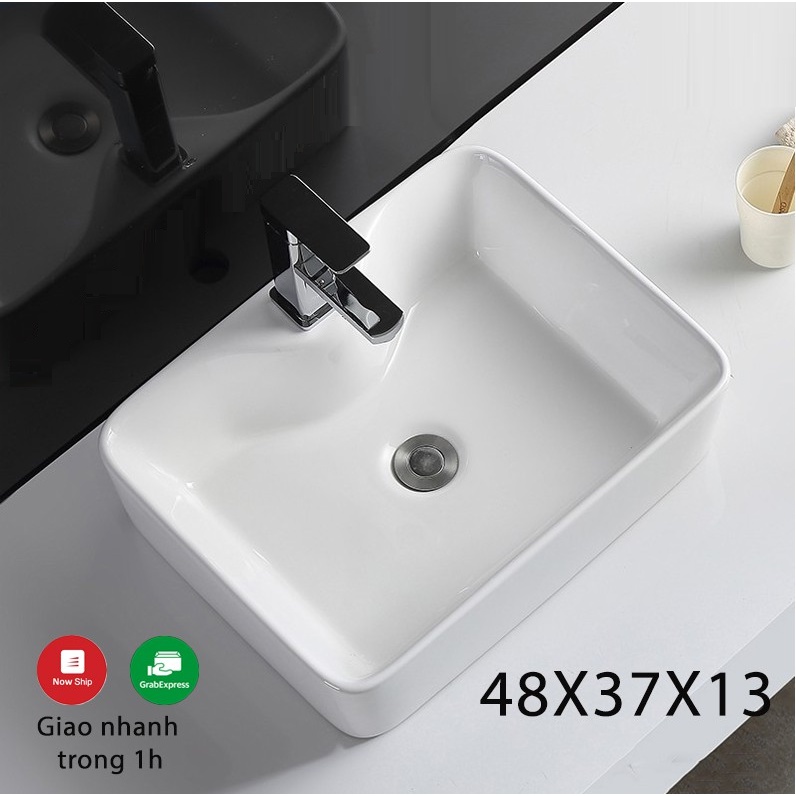 Chậu rửa mặt rửa tay lavabo đặt bàn LB01 - hàng chính hãng bảo hành 10 năm