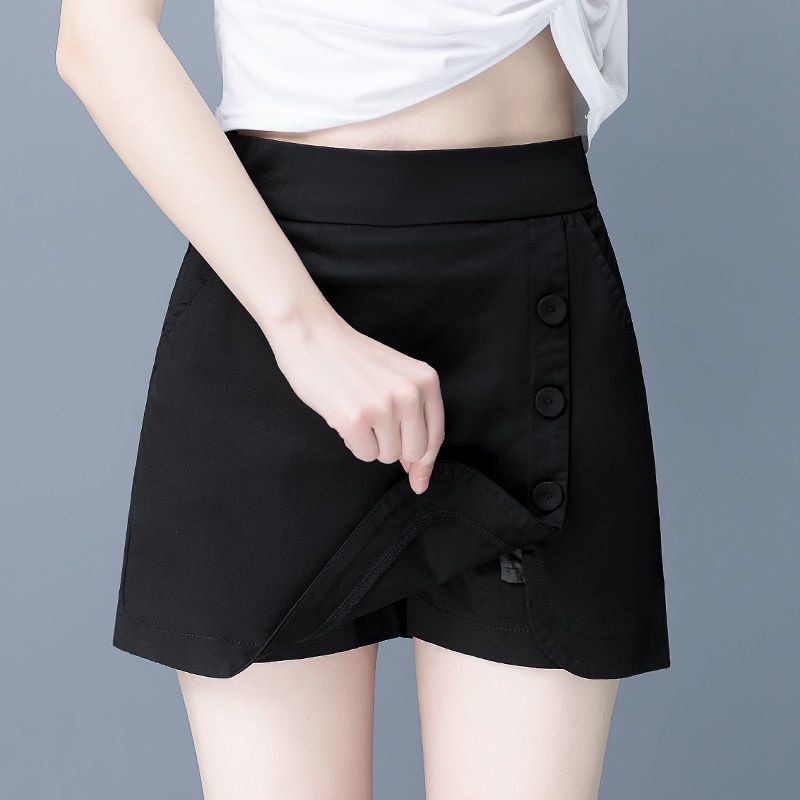 Quần Short Giả Váy Lưng Cao Phong Cách Hàn Quốc Mới Cho Nữ
