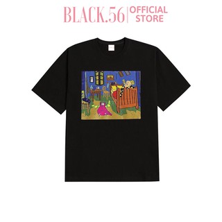 Áo thun nữ Acme De La Vie-BOOM (ROOM), áo thun form oversize unisex tay lỡ cá tính , BLACK56 M72