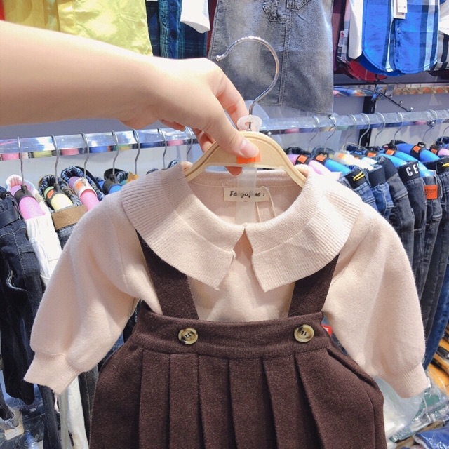 Set len yếm cho bé gái