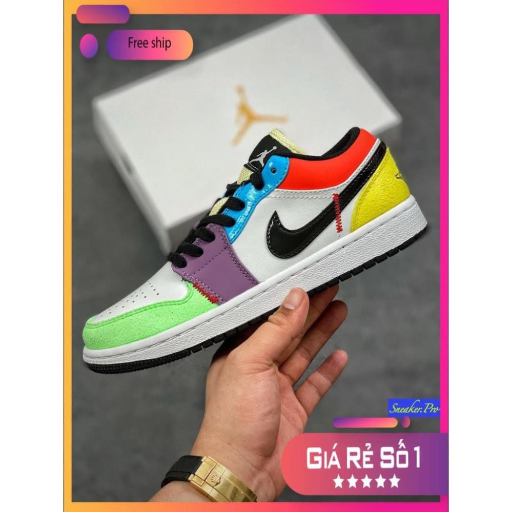 Giày thể thao AIR Jordan 1 Low SE Multi-Color  cổ thấp siêu đẹp dành cho nam và nữ