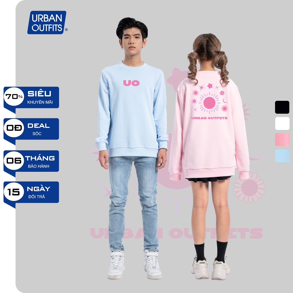 Áo Sweater Form Rộng Nữ Nam URBAN OUTFITS In Mặt Trời UO SWO33 Thun Cotton Nỉ 4 Chiều Local Brand