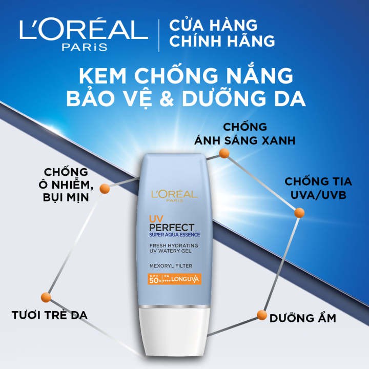 Kem Chống Nắng Bảo Vệ & Dưỡng Da L'Oreal Paris UV Perfect Aqua Essence SPF50+ PA++++ 30ml