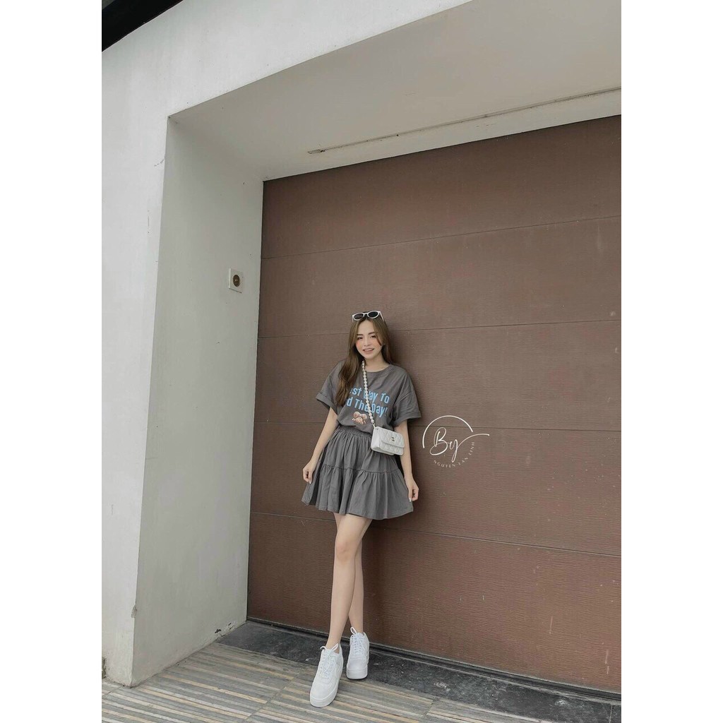 Sét bộ đồ nữ mặc nhà áo Cotton Chữ Gấu Quần Gỉa Váy Cho Nữ-XIAOMIMI ab545551